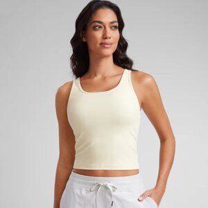 Butterluxe Double Lined Scoop Neck Tank - Gloam Yellow